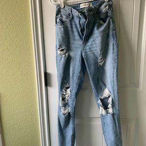 Abercrombie “curve love” High rise stretch denim